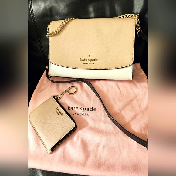 kate spade Handbags - Kate Spade Madison Colorblock Convertible Crossbody Clutch Wallet & Dustbag EUC